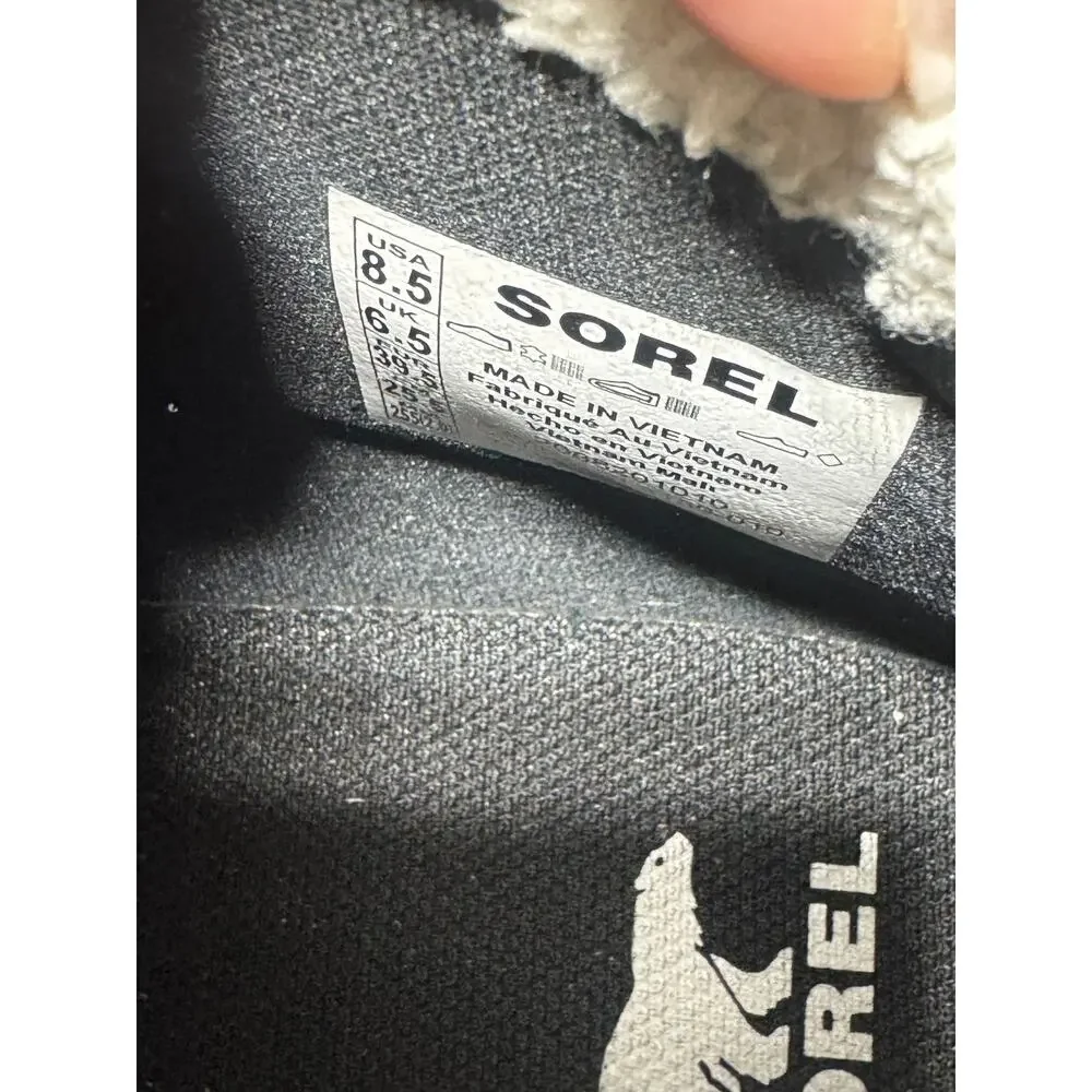 Sorel Out 'N About IV Mid Sneakers Womens 8.5 Black/Sea Salt Waterproof Mid Top - Picture 13 of 15